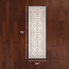 image:imageLaura Ashley Annecy Imagine Printed Chenille NonSlip Washable Rug Navy Multi 710x 10 Area RugChatsworth Ivory