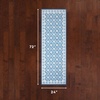 image:imageLaura Ashley Annecy Imagine Printed Chenille NonSlip Washable Rug Navy Multi 710x 10 Area RugMerley Blue