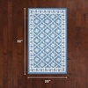 image:imageLaura Ashley Annecy Imagine Printed Chenille NonSlip Washable Rug Navy Multi 710x 10 Area RugMerley Blue