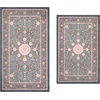 image:imageLaura Ashley Annecy Imagine Printed Chenille NonSlip Washable Rug Navy Multi 710x 10 Area RugVictora Navy