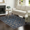 image:imageLaura Ashley Beige Multi Oastbrook Flowers Floral Machine Washable amp Slip Resistant 22 x 6 Runner RugAure Blue