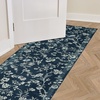 image:imageLaura Ashley Beige Multi Oastbrook Flowers Floral Machine Washable amp Slip Resistant 22 x 6 Runner RugDark Navy Aria Floral Border