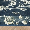 image:imageLaura Ashley Beige Multi Oastbrook Flowers Floral Machine Washable amp Slip Resistant 22 x 6 Runner RugDark Navy Aria Floral Border