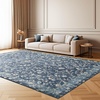 image:imageLaura Ashley Beige Multi Oastbrook Flowers Floral Machine Washable amp Slip Resistant 22 x 6 Runner RugDark Navy Aria Floral Border