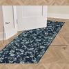 image:imageLaura Ashley Beige Multi Oastbrook Flowers Floral Machine Washable amp Slip Resistant 22 x 6 Runner RugDark Navy Aria Floral Border