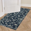 image:imageLaura Ashley Beige Multi Oastbrook Flowers Floral Machine Washable amp Slip Resistant 22 x 6 Runner RugDark Navy Aria Floral Border
