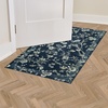 image:imageLaura Ashley Beige Multi Oastbrook Flowers Floral Machine Washable amp Slip Resistant 22 x 6 Runner RugDark Navy Aria Floral Border