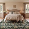 image:imageLaura Ashley Beige Multi Oastbrook Flowers Floral Machine Washable amp Slip Resistant 22 x 6 Runner RugSerene Dream Olive Multi