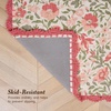 image:imageLaura Ashley Cotton Crochet Border Moored Garden Pale Poppy Floral Machine Washable amp Slip Resistant 18 x 5 Runner RugSherston Coral Pink Floral