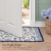 image:imageLaura Ashley Cotton Crochet Border Moored Garden Pale Poppy Floral Machine Washable amp Slip Resistant 18 x 5 Runner RugSummer Palace Indigo Floral