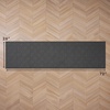 image:imageLaura Ashley HiLow Tufted 26 x 60 Washable SkidResistant Runner Rug  Dusty Navy Feya SolidAustell Solid Dark Grey