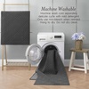 image:imageLaura Ashley HiLow Tufted 26 x 60 Washable SkidResistant Runner Rug  Dusty Navy Feya SolidAustell Solid Dark Grey