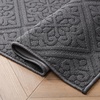 image:imageLaura Ashley HiLow Tufted 26 x 60 Washable SkidResistant Runner Rug  Dusty Navy Feya SolidAustell Solid Dark Grey