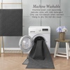image:imageLaura Ashley HiLow Tufted 26 x 60 Washable SkidResistant Runner Rug  Dusty Navy Feya SolidAustell Solid Dark Grey