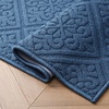 image:imageLaura Ashley HiLow Tufted 26 x 60 Washable SkidResistant Runner Rug  Dusty Navy Feya SolidAustell Solid Dusty Navy