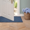 image:imageLaura Ashley HiLow Tufted 26 x 60 Washable SkidResistant Runner Rug  Dusty Navy Feya SolidAustell Solid Dusty Navy