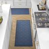 image:imageLaura Ashley HiLow Tufted 26 x 60 Washable SkidResistant Runner Rug  Dusty Navy Feya SolidAustell Solid Dusty Navy