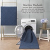 image:imageLaura Ashley HiLow Tufted 26 x 60 Washable SkidResistant Runner Rug  Dusty Navy Feya SolidAustell Solid Dusty Navy
