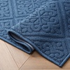 image:imageLaura Ashley HiLow Tufted 26 x 60 Washable SkidResistant Runner Rug  Dusty Navy Feya SolidAustell Solid Dusty Navy