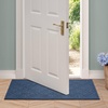 image:imageLaura Ashley HiLow Tufted 26 x 60 Washable SkidResistant Runner Rug  Dusty Navy Feya SolidAustell Solid Dusty Navy