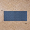 image:imageLaura Ashley HiLow Tufted 26 x 60 Washable SkidResistant Runner Rug  Dusty Navy Feya SolidAustell Solid Dusty Navy