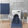 image:imageLaura Ashley HiLow Tufted 26 x 60 Washable SkidResistant Runner Rug  Dusty Navy Feya SolidAustell Solid Dusty Navy