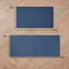 image:imageLaura Ashley HiLow Tufted 26 x 60 Washable SkidResistant Runner Rug  Dusty Navy Feya SolidAustell Solid Dusty Navy