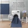 image:imageLaura Ashley HiLow Tufted 26 x 60 Washable SkidResistant Runner Rug  Dusty Navy Feya SolidAustell Solid Dusty Navy