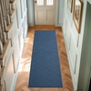 image:imageLaura Ashley HiLow Tufted 26 x 60 Washable SkidResistant Runner Rug  Dusty Navy Feya SolidAustell Solid Dusty Navy