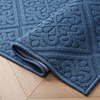 image:imageLaura Ashley HiLow Tufted 26 x 60 Washable SkidResistant Runner Rug  Dusty Navy Feya SolidAustell Solid Dusty Navy