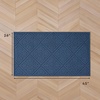 image:imageLaura Ashley HiLow Tufted 26 x 60 Washable SkidResistant Runner Rug  Dusty Navy Feya SolidAustell Solid Dusty Navy