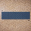 image:imageLaura Ashley HiLow Tufted 26 x 60 Washable SkidResistant Runner Rug  Dusty Navy Feya SolidAustell Solid Dusty Navy