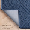 image:imageLaura Ashley HiLow Tufted 26 x 60 Washable SkidResistant Runner Rug  Dusty Navy Feya SolidAustell Solid Dusty Navy