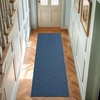image:imageLaura Ashley HiLow Tufted 26 x 60 Washable SkidResistant Runner Rug  Dusty Navy Feya SolidAustell Solid Dusty Navy