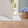 image:imageLaura Ashley HiLow Tufted 26 x 60 Washable SkidResistant Runner Rug  Dusty Navy Feya SolidAustell Solid Ivory
