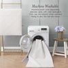 image:imageLaura Ashley HiLow Tufted 26 x 60 Washable SkidResistant Runner Rug  Dusty Navy Feya SolidAustell Solid Ivory