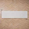 image:imageLaura Ashley HiLow Tufted 26 x 60 Washable SkidResistant Runner Rug  Dusty Navy Feya SolidAustell Solid Ivory