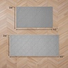 image:imageLaura Ashley HiLow Tufted 26 x 60 Washable SkidResistant Runner Rug  Dusty Navy Feya SolidAustell Solid Light Grey
