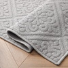 image:imageLaura Ashley HiLow Tufted 26 x 60 Washable SkidResistant Runner Rug  Dusty Navy Feya SolidAustell Solid Light Grey