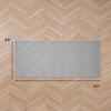 image:imageLaura Ashley HiLow Tufted 26 x 60 Washable SkidResistant Runner Rug  Dusty Navy Feya SolidAustell Solid Light Grey