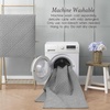 image:imageLaura Ashley HiLow Tufted 26 x 60 Washable SkidResistant Runner Rug  Dusty Navy Feya SolidAustell Solid Light Grey
