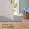image:imageLaura Ashley HiLow Tufted 26 x 60 Washable SkidResistant Runner Rug  Dusty Navy Feya SolidAustell Solid Light Grey