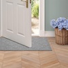 image:imageLaura Ashley HiLow Tufted 26 x 60 Washable SkidResistant Runner Rug  Dusty Navy Feya SolidAustell Solid Light Grey
