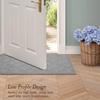 image:imageLaura Ashley HiLow Tufted 26 x 60 Washable SkidResistant Runner Rug  Dusty Navy Feya SolidAustell Solid Light Grey