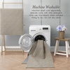 image:imageLaura Ashley HiLow Tufted 26 x 60 Washable SkidResistant Runner Rug  Dusty Navy Feya SolidAustell Solid Linen