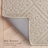 image:imageLaura Ashley HiLow Tufted 26 x 60 Washable SkidResistant Runner Rug  Dusty Navy Feya SolidAustell Solid Linen