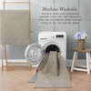 image:imageLaura Ashley HiLow Tufted 26 x 60 Washable SkidResistant Runner Rug  Dusty Navy Feya SolidAustell Solid Linen