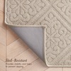 image:imageLaura Ashley HiLow Tufted 26 x 60 Washable SkidResistant Runner Rug  Dusty Navy Feya SolidAustell Solid Linen