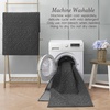 image:imageLaura Ashley HiLow Tufted 26 x 60 Washable SkidResistant Runner Rug  Dusty Navy Feya SolidFeya Solid Dark Grey