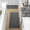 image:imageLaura Ashley HiLow Tufted 26 x 60 Washable SkidResistant Runner Rug  Dusty Navy Feya SolidFeya Solid Dark Grey